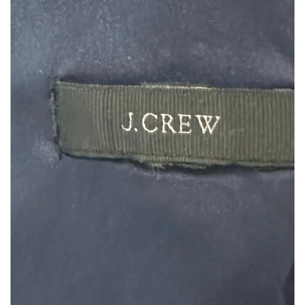 J. Crew Wrap-Tie Jumpsuit in Stretch Poplin Navy Blue H7683 Size 2